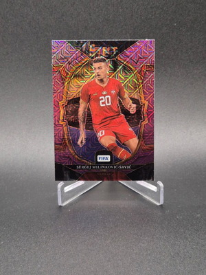 2022 Panini Select FIFA Terrace Purple Mojo Prizm Sergej Milinkovic-Savic card
