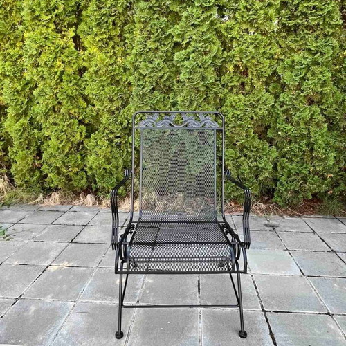 Garden set with 4 chairs and 1 table made of solid iron, new