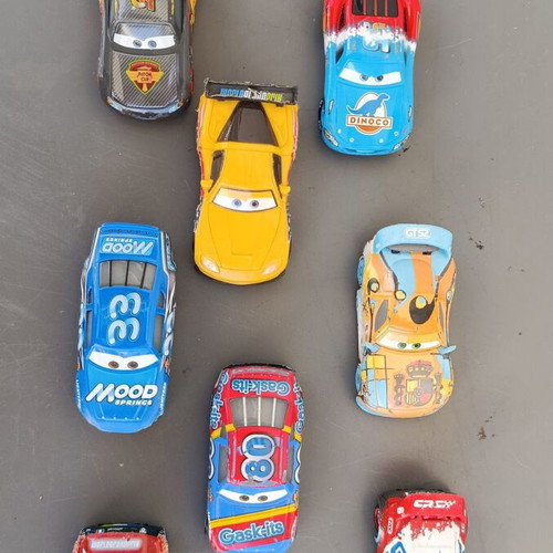 Disney Pixar Cars collectible metal toy cars pack of 8 used