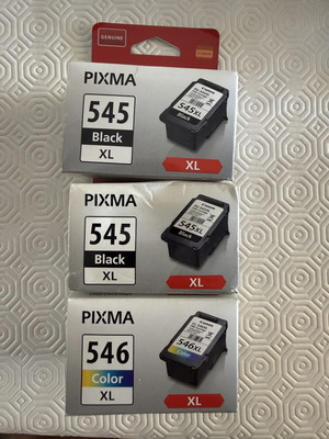 Canon PIXMA 545XL & 546XL ink cartridges pack of 3 new, sealed