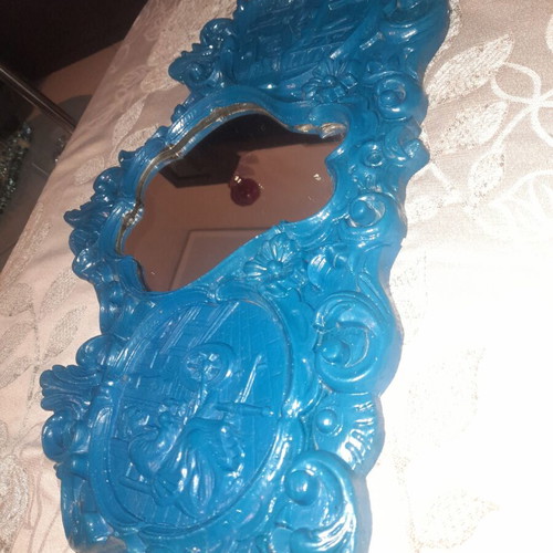 Vintage mirror made of resin used
