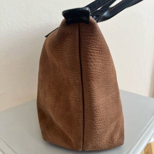 Longchamp shoulder bag used vintage brown leather