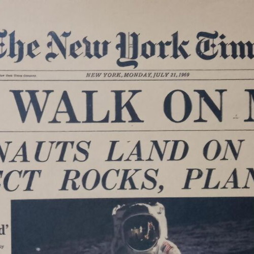 New York Times Apollo Moon Landing 1969 Newspaper like new cover only