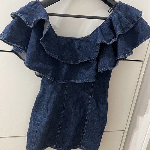 Pull & Bear denim dress size S like new, blue