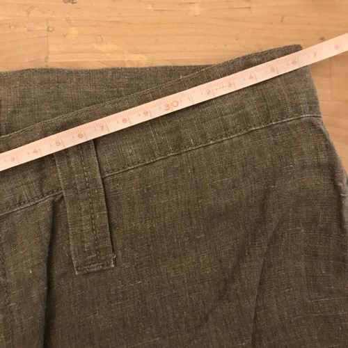 Playlife khaki linen pants used, size S/36/8