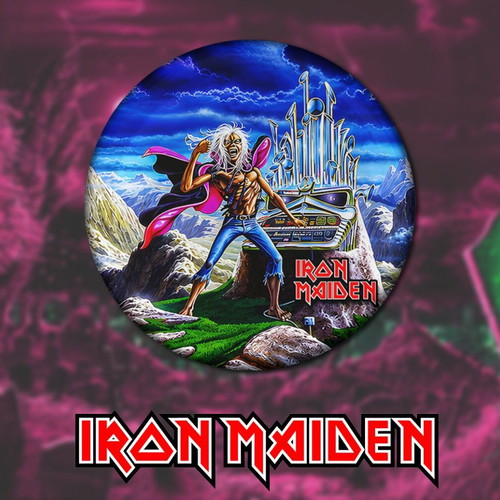 Iron Maiden pins set of 8, 3cm, high resolution, new