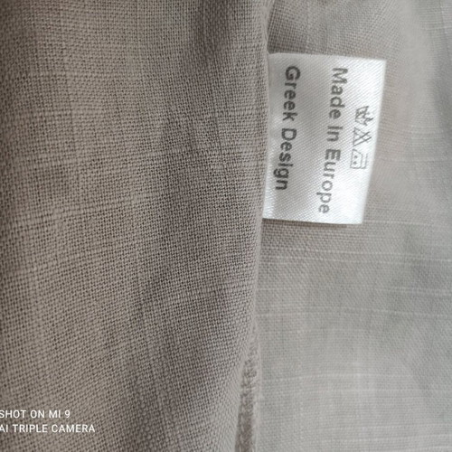 Coocu women's blouse size S like new, taupe linen look