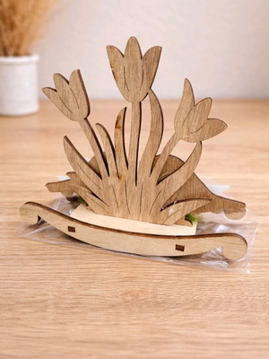 Wooden Easter decoration Happy Easter new