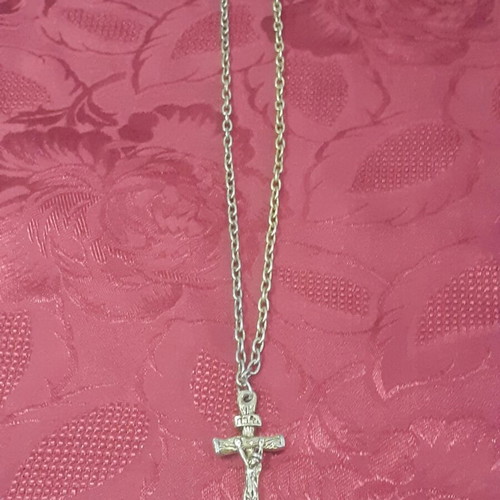 Vintage metal cross like new, gold color, 1970s