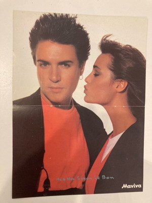 Simon Le Bon - Billy Bo Αφίσα από περιοδικό Μανίνα Σε καλή κατάσταση Τιμή 5 Ευρώ
