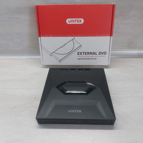 Unitek T037A External DVD/CD Drive 5-in-1 with USB Hub and SD Slot new