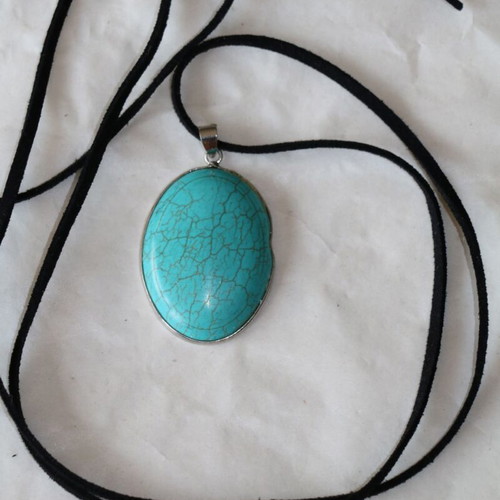 Turquoise Pendant 925 Sterling Silver Navajo Indian New