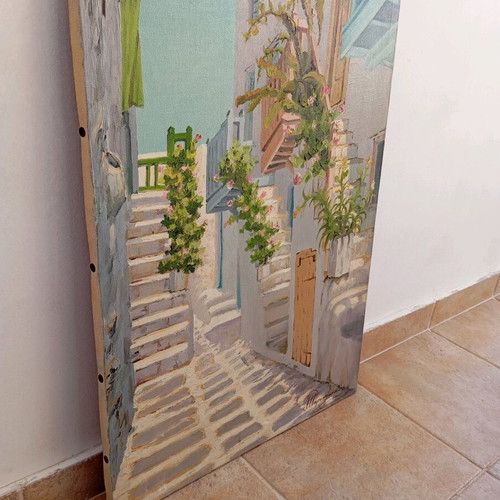 Oil painting canvas used, Manos Markantonakis, 50x70