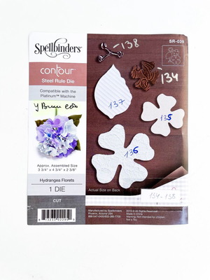 Spellbinders Contour SR-039 μήτρα κοπής από ατσάλι για Hydrangea Florets