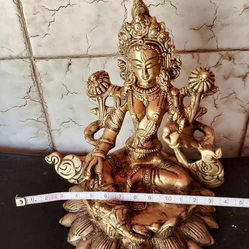 Green Tara Kailash bronze statue like new
