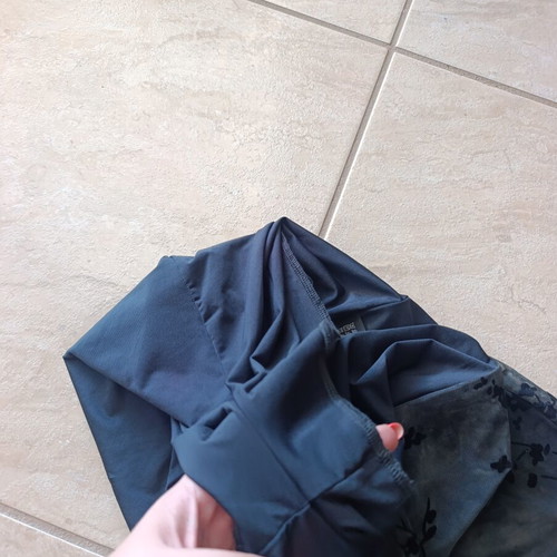 Zara black grey sheer pants with inner shorts, size L