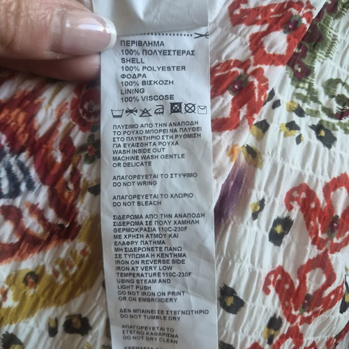Mini dress Toi&Moi size S like new, colorful with balloon sleeves