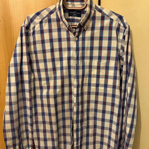 Oxford Company sport men's shirt like new, size M, white and blue
