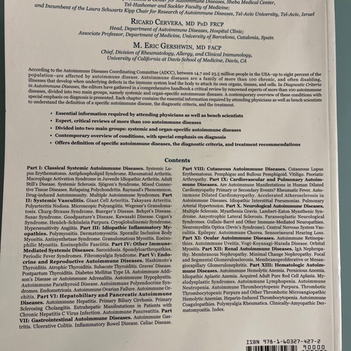 Diagnostic Criteria in Autoimmune Disease book new