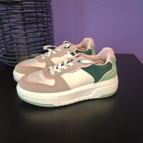Women's sneakers size 38 with chunky sole like new, multicolor