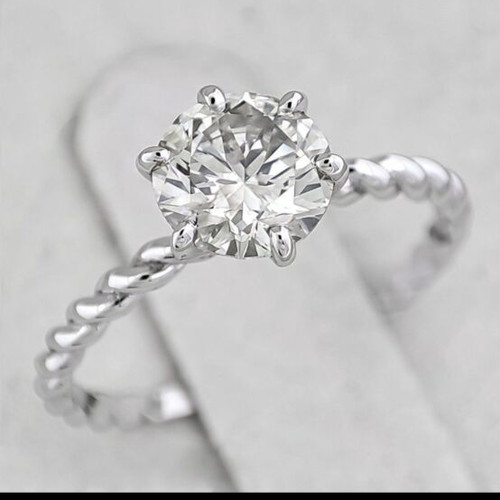 Alegras Legend solitaire ring 1.01 carat, new, white gold