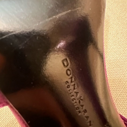 Donna Karan purple summer heels used, size 37