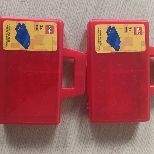 Lego Sorting Case To Go red set of 2 pieces new