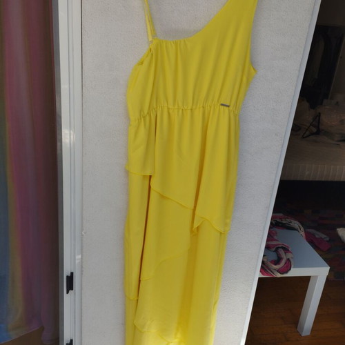 Matis yellow dress like new, asymmetrical, size L