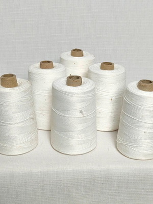 Set of 6 white mixed twine spools 1mm like new for crafts