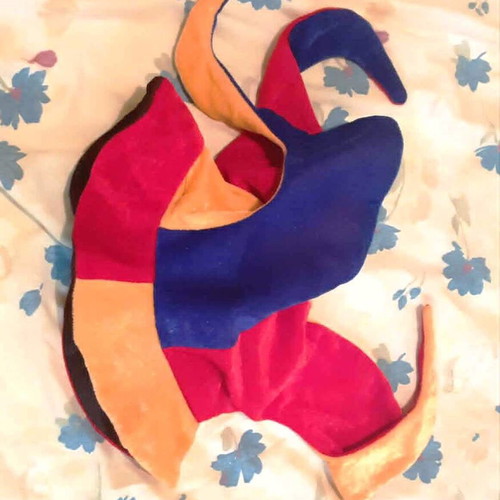 Velvet Joker Hat like new, colorful carnival design