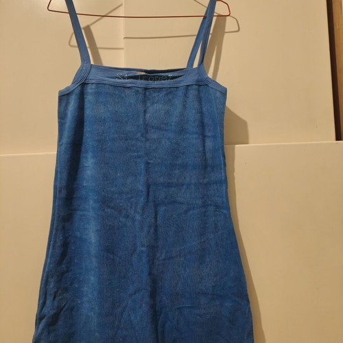 Minerva terry cloth dress, blue, size M
