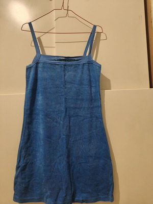 Minerva terry cloth dress, blue, size M