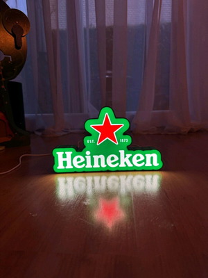 Heineken light with USB and switch like new 25x15cm