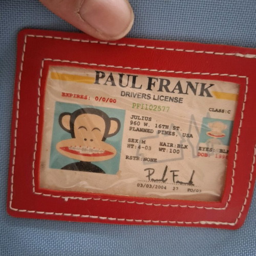Paul Frank tote bag used, blue, original Y2K