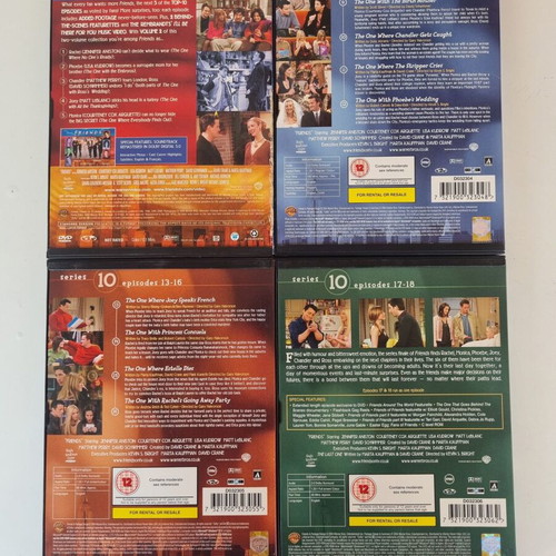 Friends Series 10 DVD Empty Cases Pack of 4
