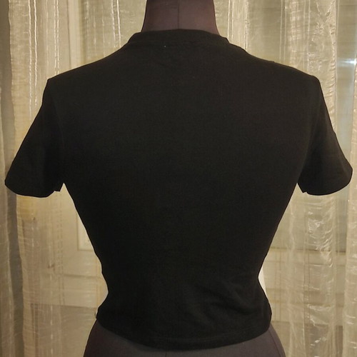 Jennyfer Fearless sports crop top like new, black with neon details