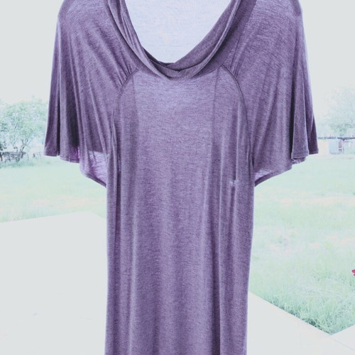 Blouse long small size used, eggplant lilac color
