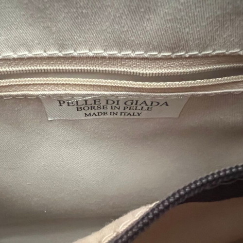 Italian Leather Bag Pelle di Giada like new, gray handbag