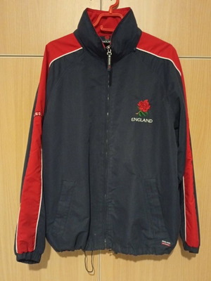 England Rugby sports jacket navy blue red size Medium like new