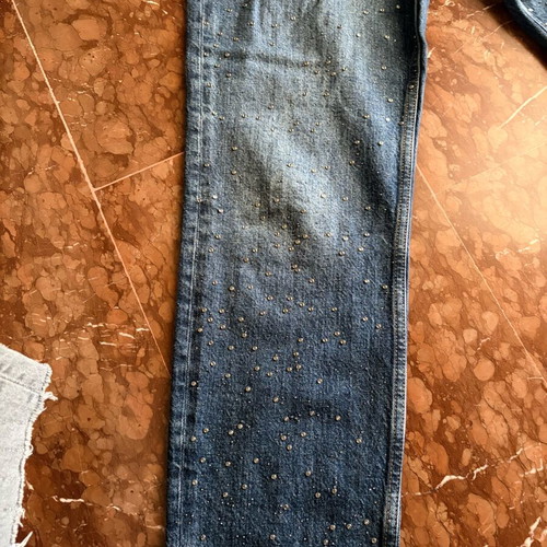 Zara jean with strass like new, blue, size M