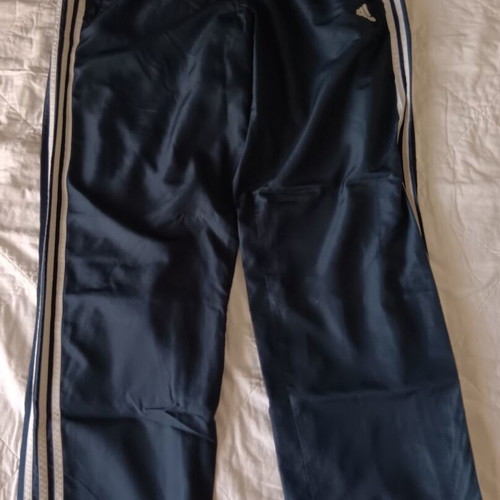 Adidas men's sportswear jacket used, white and blue, large to XL