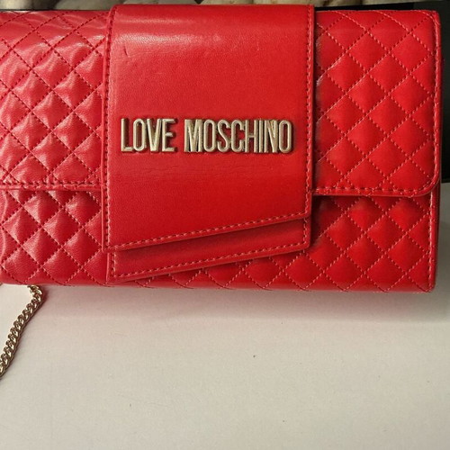 Moschino crossbody bag new, red with chain strap