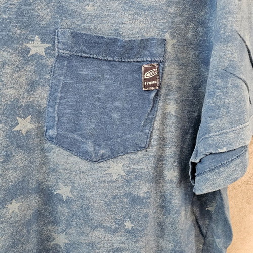 Edward Jeans men's T-shirt blue with stars medium used