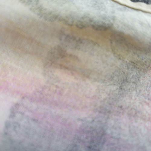 Vintage short-sleeve shirt like new with floral watercolor design