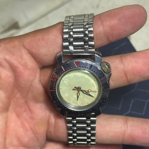 Vostok Boctok 17 Jewels Mechanical Vintage Diver Watch used, USSR