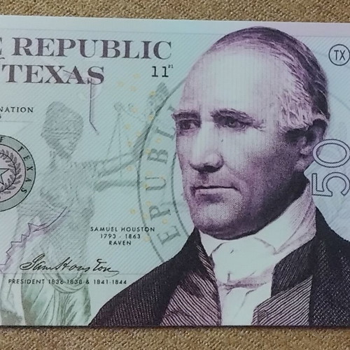 Republic of Texas 50 Dollars 2021 new commemorative banknote