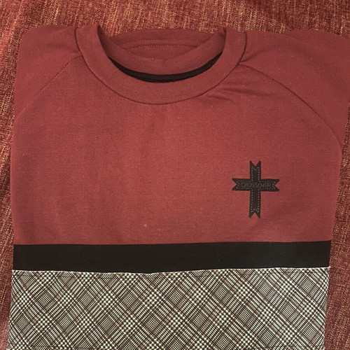 Crossover men's sweatshirt like new, burgundy, size S