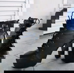  μαύρα ψηλοτάκουνα παπούτσια με φιαπα και χοντρό τακούνι