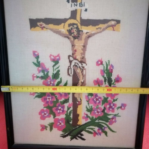 Embroidered frame