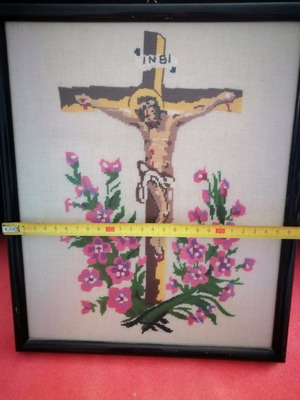 Embroidered frame
